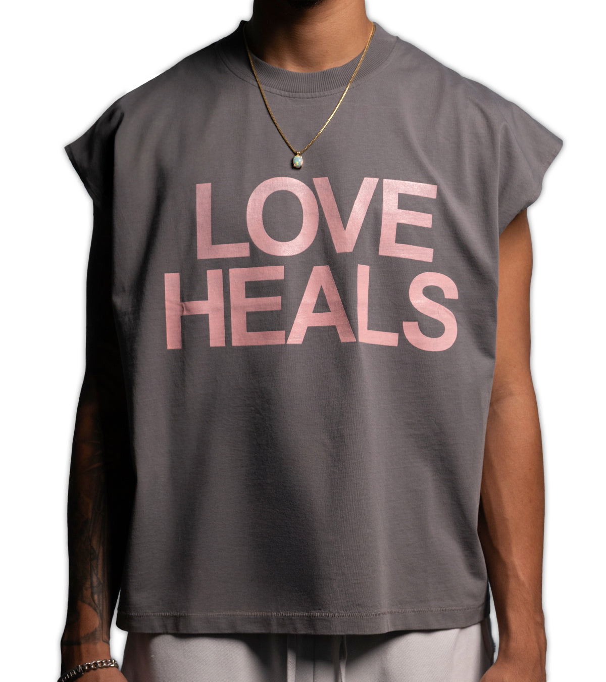Love Heals Tank (Grey)
